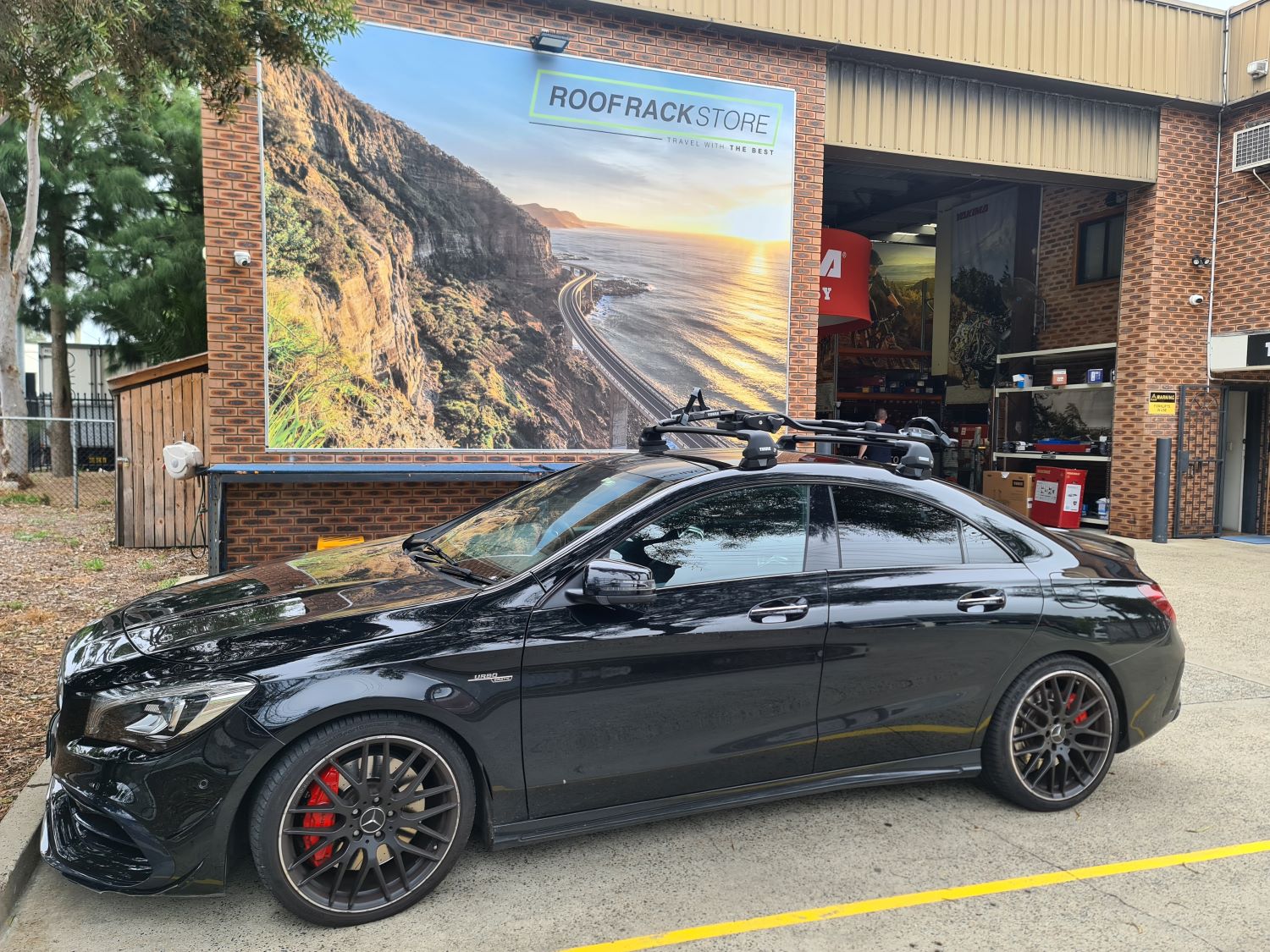 Mercedes CLA with Thule Edge Bars and 598 Prorides