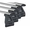 Rhino-Rack JA2868  Vortex Bars Silver RL210 4 Bar System Roof Rack For Land Rover Defender 110  5 Door SUV with Rain Gutters 1990 to 2016