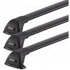 Yakima Flush Bars Black  3 Bar System Roof Rack For Toyota Prado  120 Series with Fixed Points 2003 to 2009