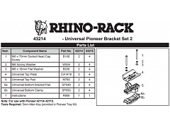 Rhino-Rack Universal Pioneer Bracket Kit 43214