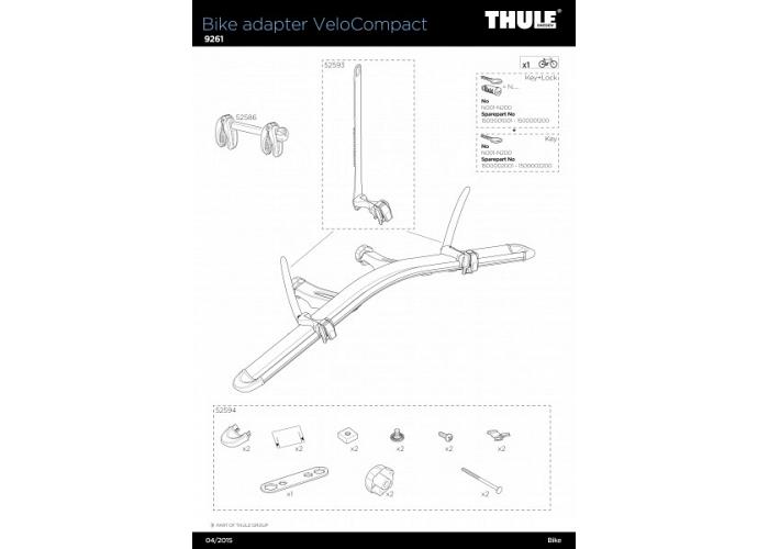 thule 4th bike adapter 9261