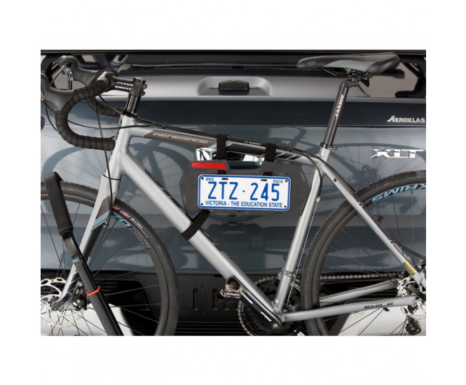 thule bike rack license plate holder